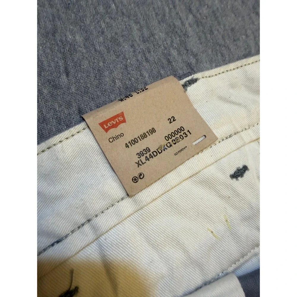 Levis Chino Pants Mens 40x32 Grey Regular Fit Straight Leg New With Tags